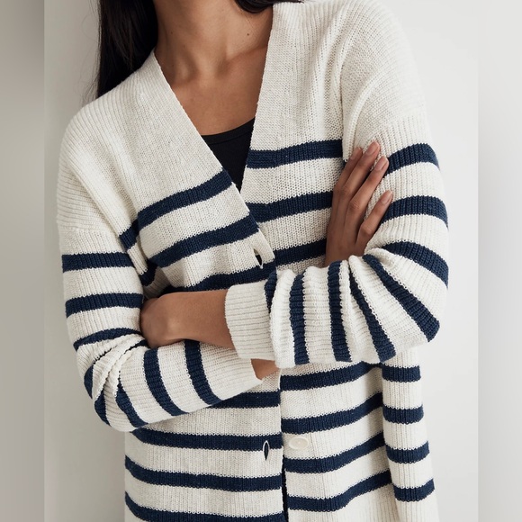 Madewell V-Neck Button-Front Long Cardigan Sweater size M - Picture 4 of 8
